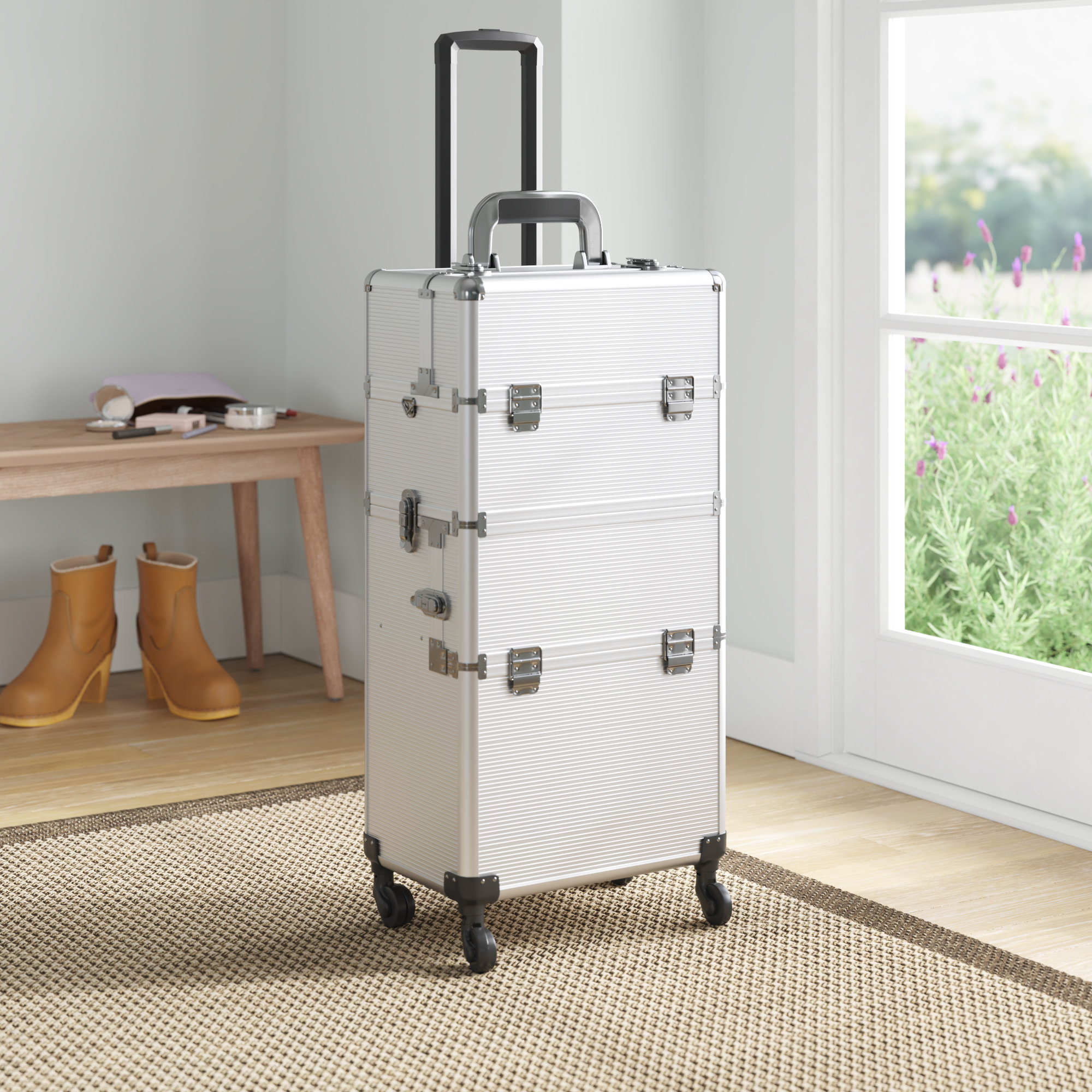 Makeup suitcase organizer sale